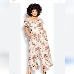 Floral Off-Shoulder Jumpsuit NWT Plus Size 2X